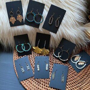 10 - WHOLESALE EARRING LOT - Resale Craft Show Festival Flea Market - Handmade